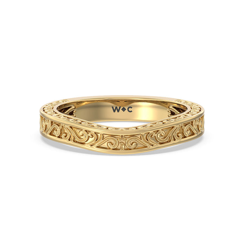 The Seraphine Tulip Three Stone Wedding Band