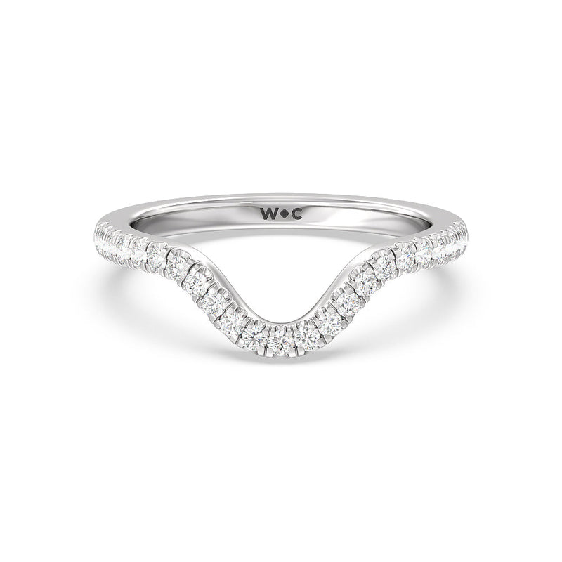 Twisted Halo Diamond Wedding Band