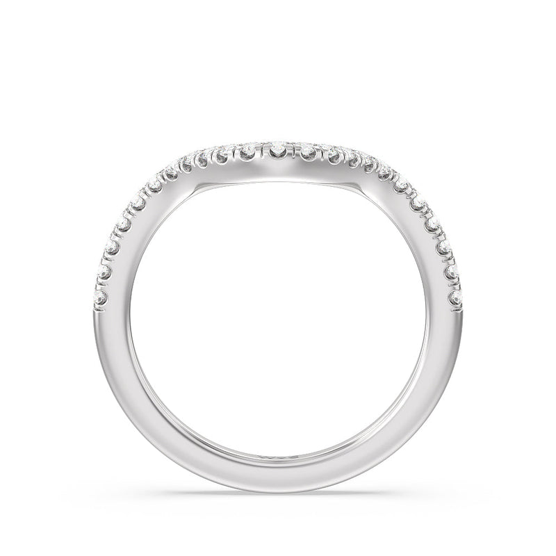 Twisted Halo Diamond Wedding Band