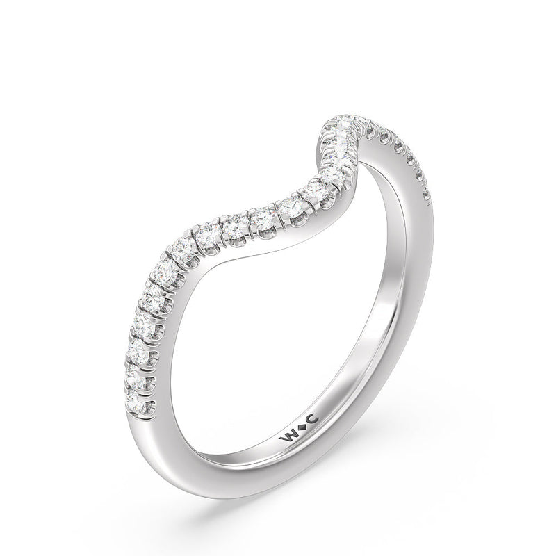 Twisted Halo Diamond Wedding Band