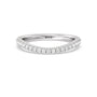 Trellis Side Stone Solitaire Diamond Wedding Band