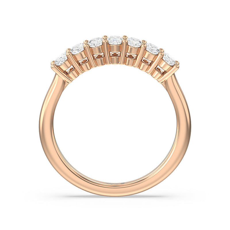 Seven Stone Oval Cut Diamond Ring