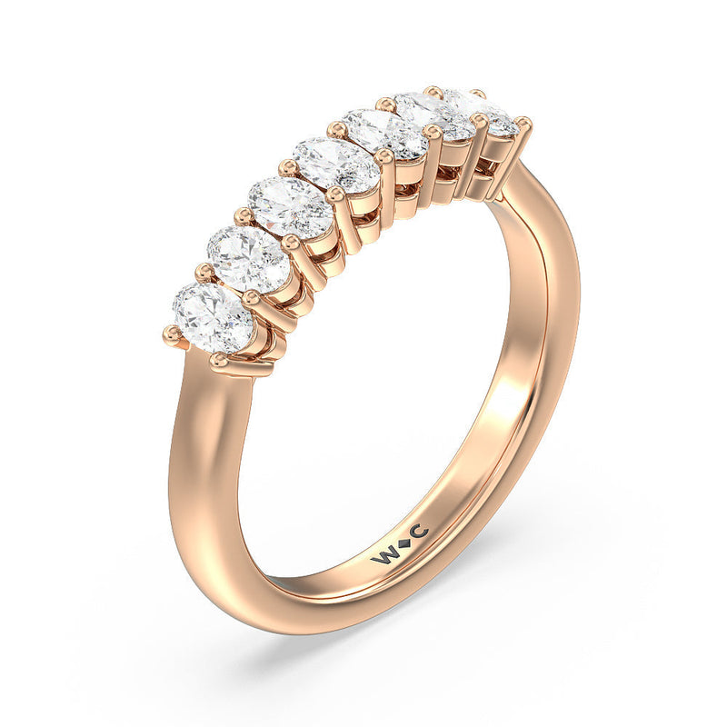 Seven Stone Oval Cut Diamond Ring