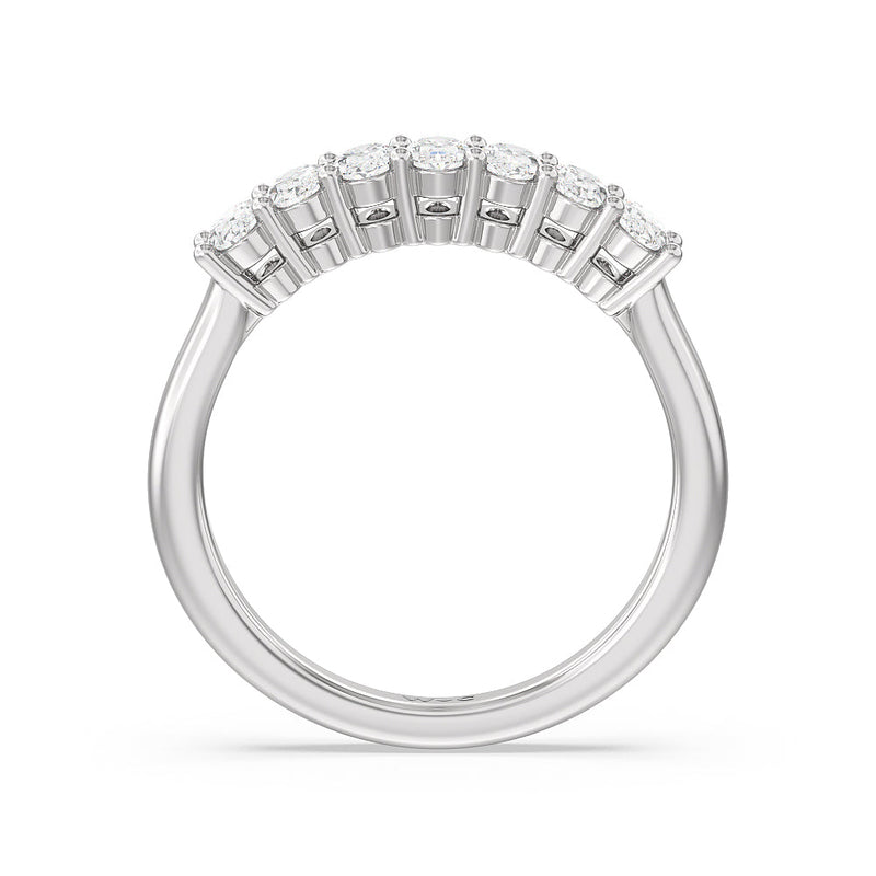 Seven Stone Oval Cut Diamond Ring