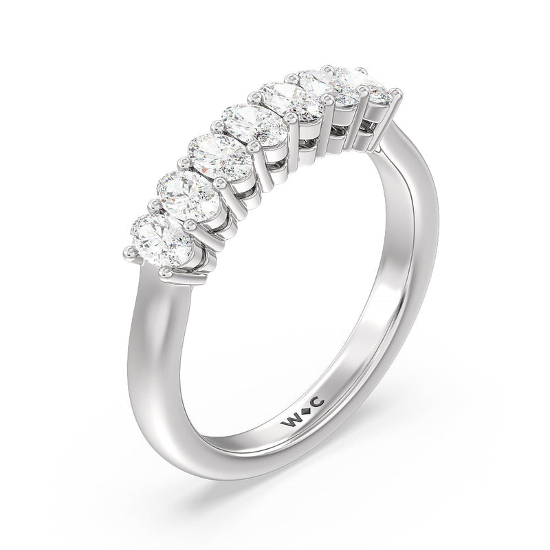 Seven Stone Oval Cut Diamond Ring