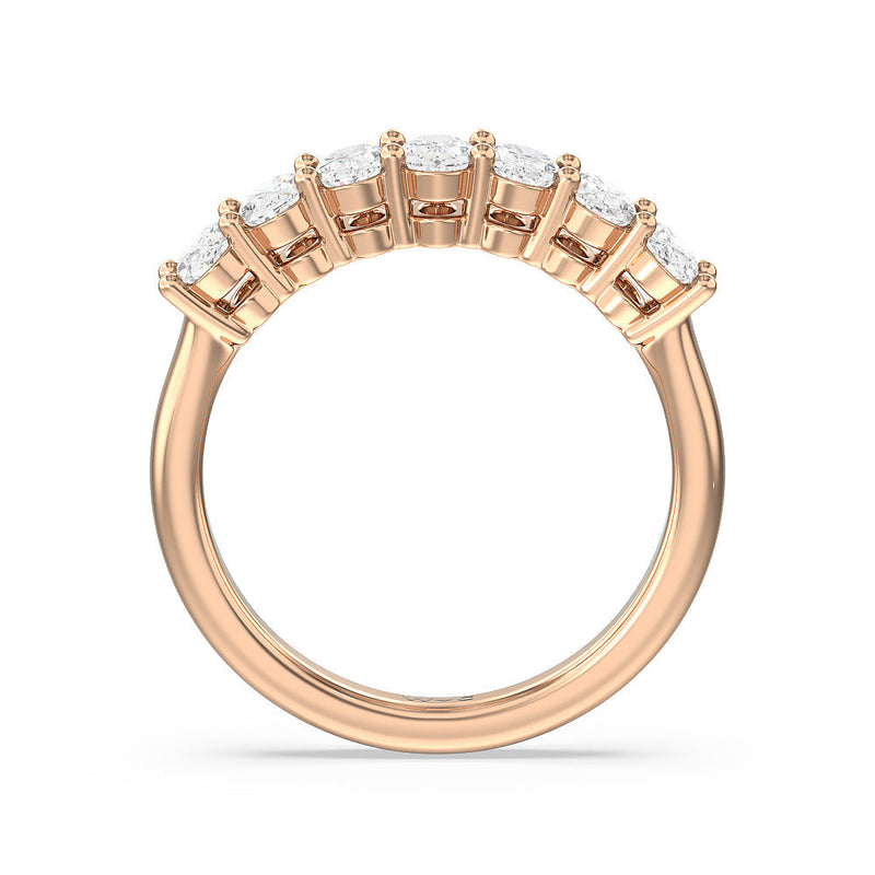Seven Stone Oval Cut Diamond Ring