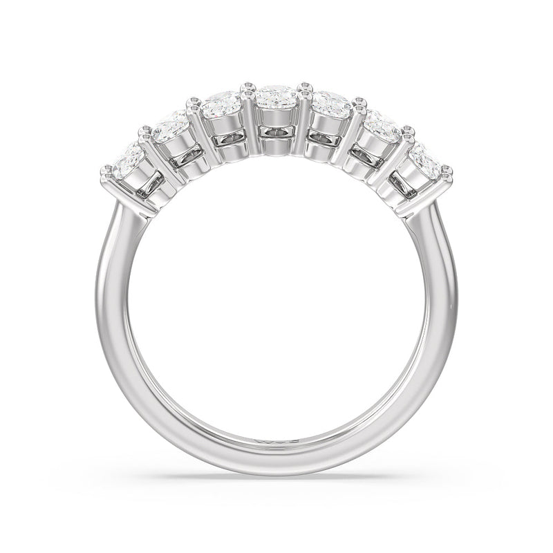 Seven Stone Oval Cut Diamond Ring