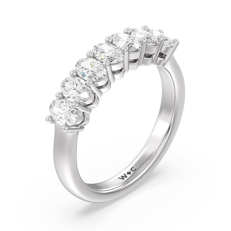 Seven Stone Oval Cut Diamond Ring