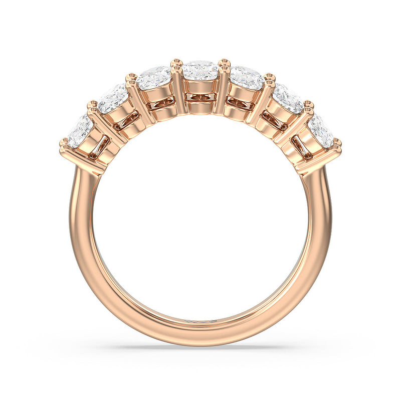 Seven Stone Oval Cut Diamond Ring