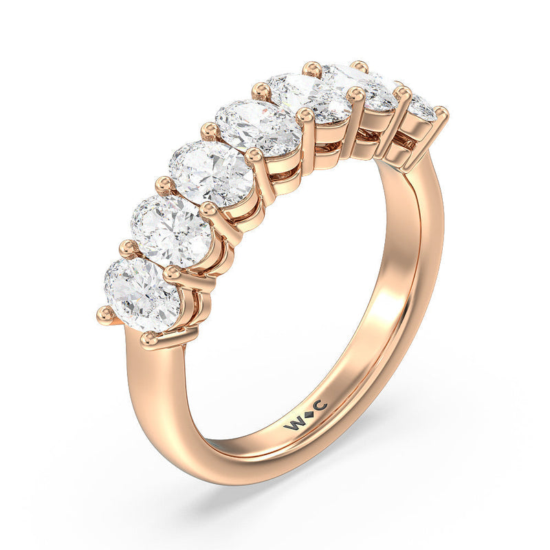 Seven Stone Oval Cut Diamond Ring