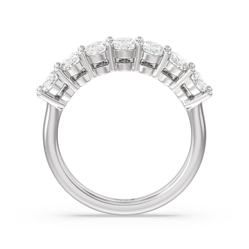 Seven Stone Oval Cut Diamond Ring