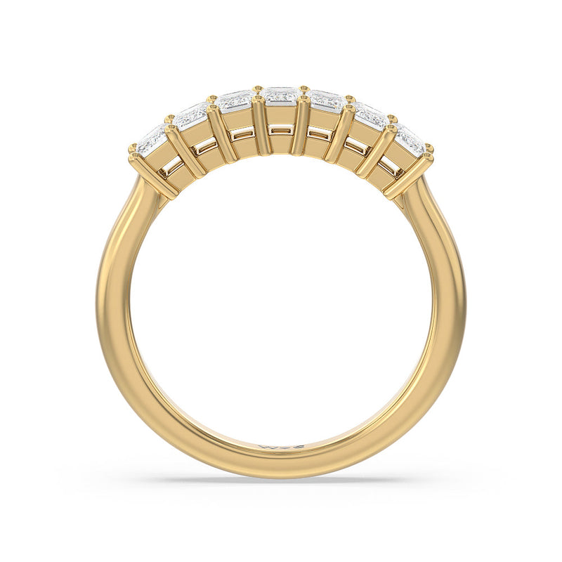 Classic Seven Stone Emerald Cut Diamond Ring (F+ SI+)