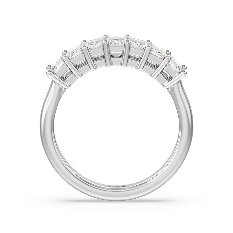 Classic Seven Stone Emerald Cut Diamond Ring (F+ SI+)