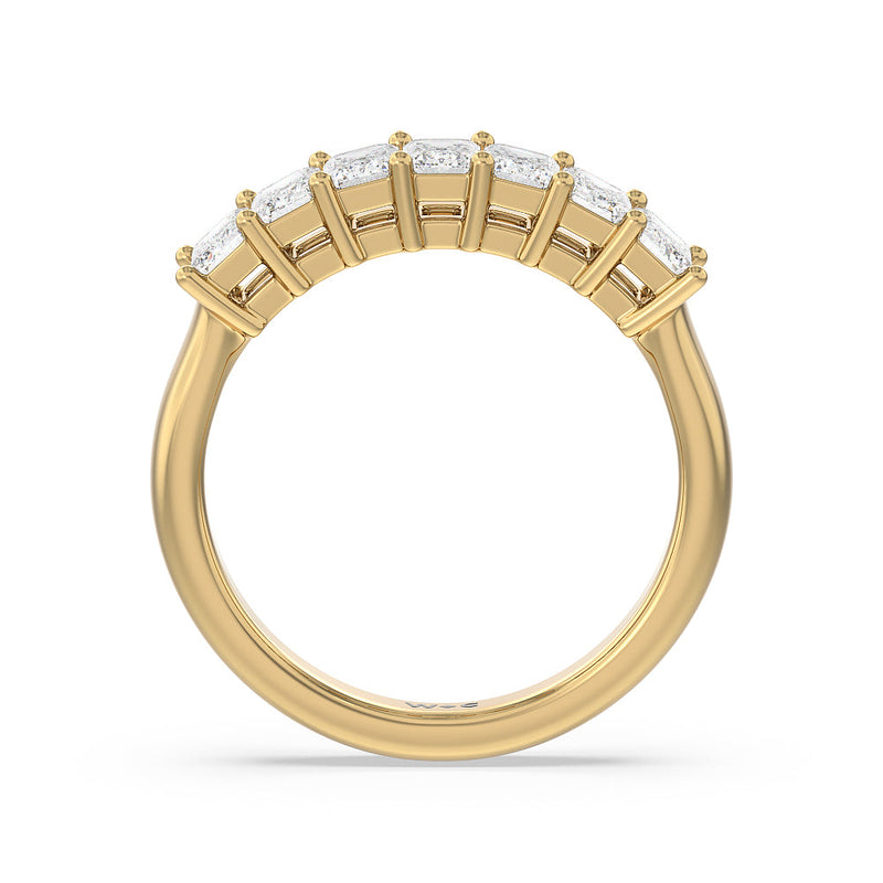 Classic Seven Stone Emerald Cut Diamond Ring (F+ SI+)