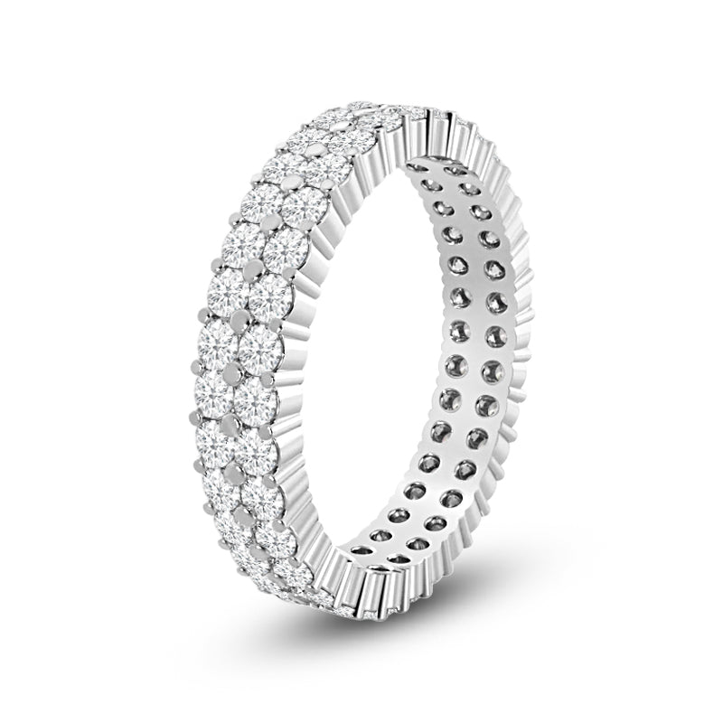 Double Row Diamond Eternity Ring