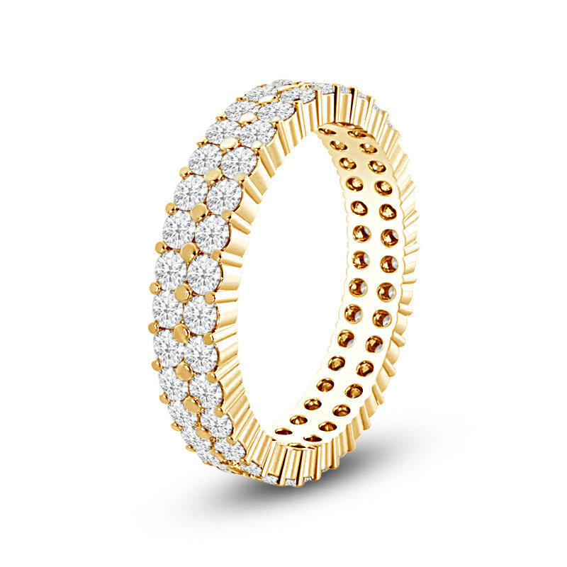 Double Row Diamond Eternity Ring