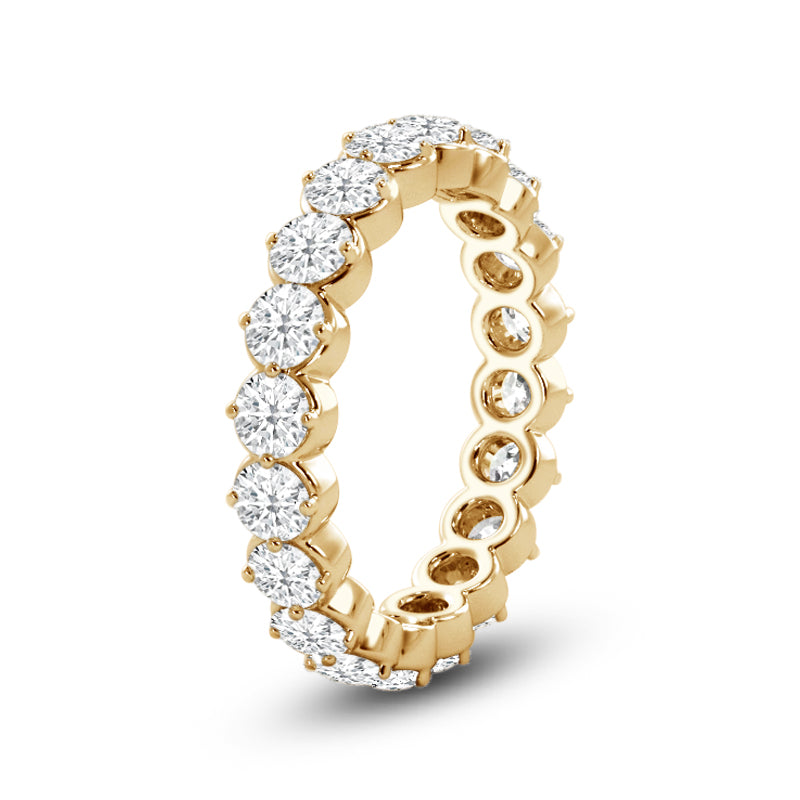 Premium Scalloped Compass Prong Diamond Eternity Ring (E+ VS+)