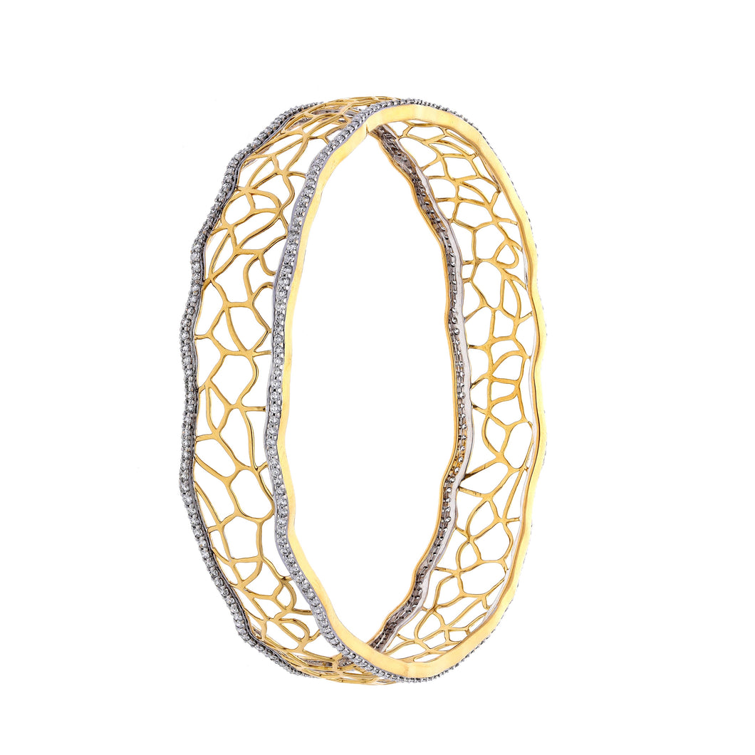 Elements Veined Diamond Bangle