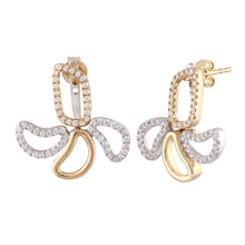 Load image into Gallery viewer, Elements Amoeba Diamond Earrings
