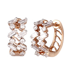 Load image into Gallery viewer, Circled Fireworks Diamond Earrings
