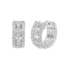 Load image into Gallery viewer, Circled Wheel Of Fortune Diamond Earrings
