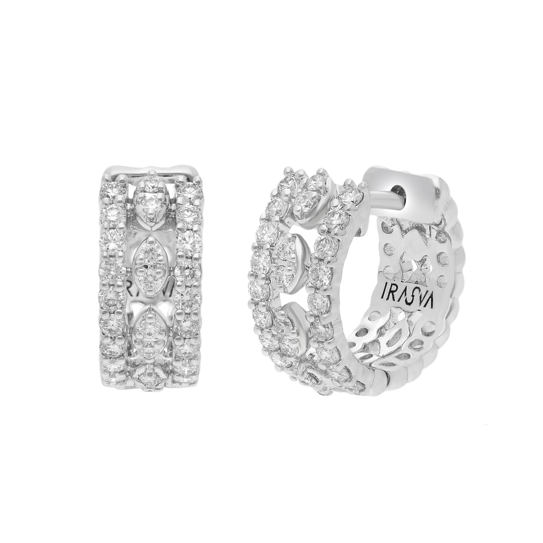 Circled Wheel Of Fortune Diamond Earrings