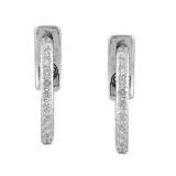 Circled Rollercoaster Diamond Earrings