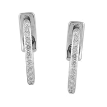 Load image into Gallery viewer, Circled Rollercoaster Diamond Earrings
