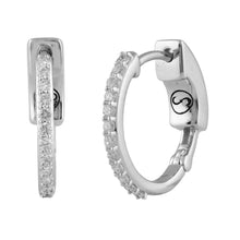 Load image into Gallery viewer, Circled Rollercoaster Diamond Earrings

