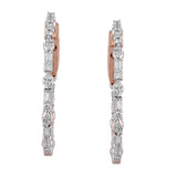 Circled Carved Diamond Earrings