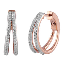 Load image into Gallery viewer, Circled Diamond Ring-A-Ring Diamond Earrings
