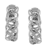 Load image into Gallery viewer, Circled Interloop Diamond Earrings
