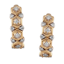 Load image into Gallery viewer, Circled Mosaic Diamond Earrings
