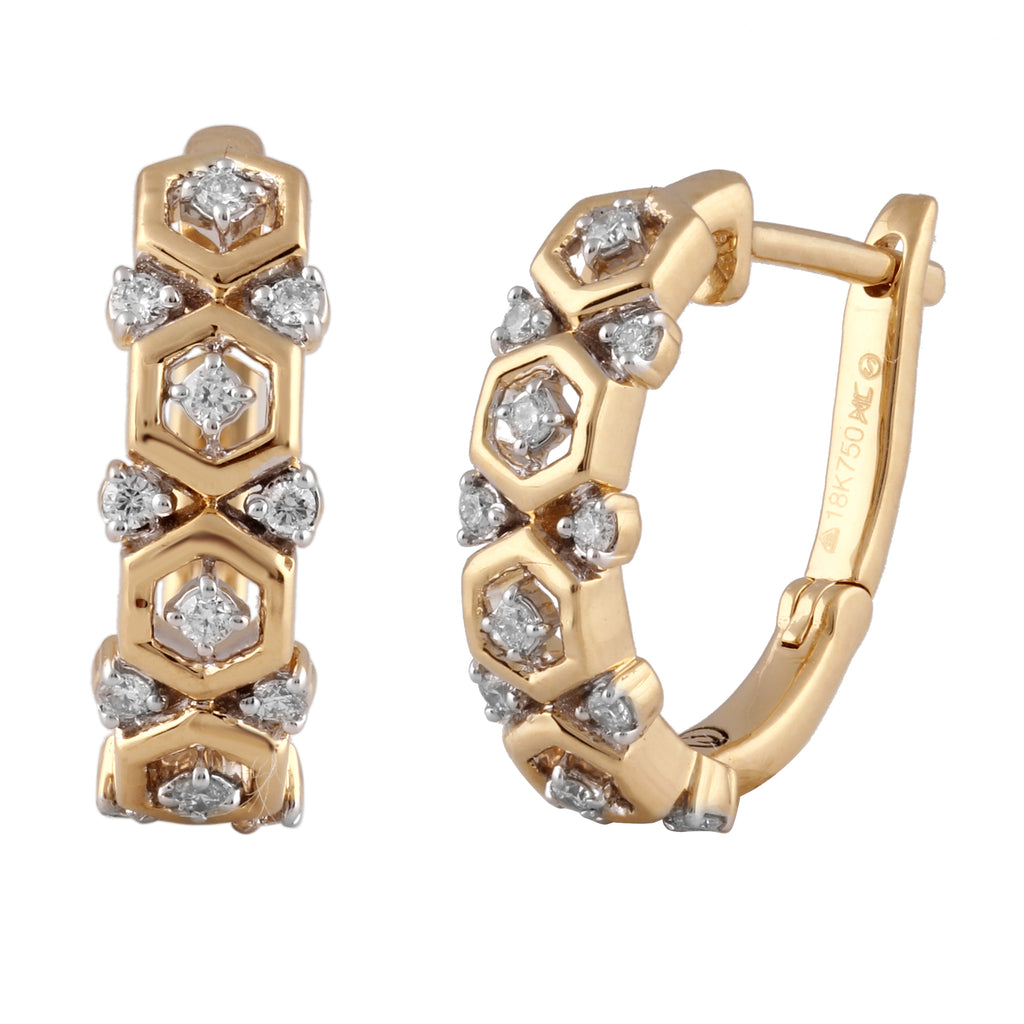 Circled Mosaic Diamond Earrings