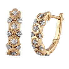 Load image into Gallery viewer, Circled Mosaic Diamond Earrings
