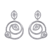 Load image into Gallery viewer, One Spiral Diamond Earrings
