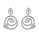 One Spiral Diamond Earrings