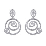 One Spiral Diamond Earrings