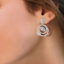 Load image into Gallery viewer, One Spiral Diamond Earrings
