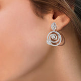 One Spiral Diamond Earrings