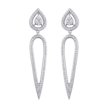 Load image into Gallery viewer, One Pointer Diamond Earrings
