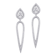 Load image into Gallery viewer, One Pointer Diamond Earrings
