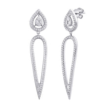 Load image into Gallery viewer, One Pointer Diamond Earrings
