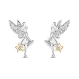 Tinker Bell Earrings with 1/10 cttw Diamonds