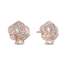 Load image into Gallery viewer, Belle Rose Earrings with 1/5 cttw Diamonds
