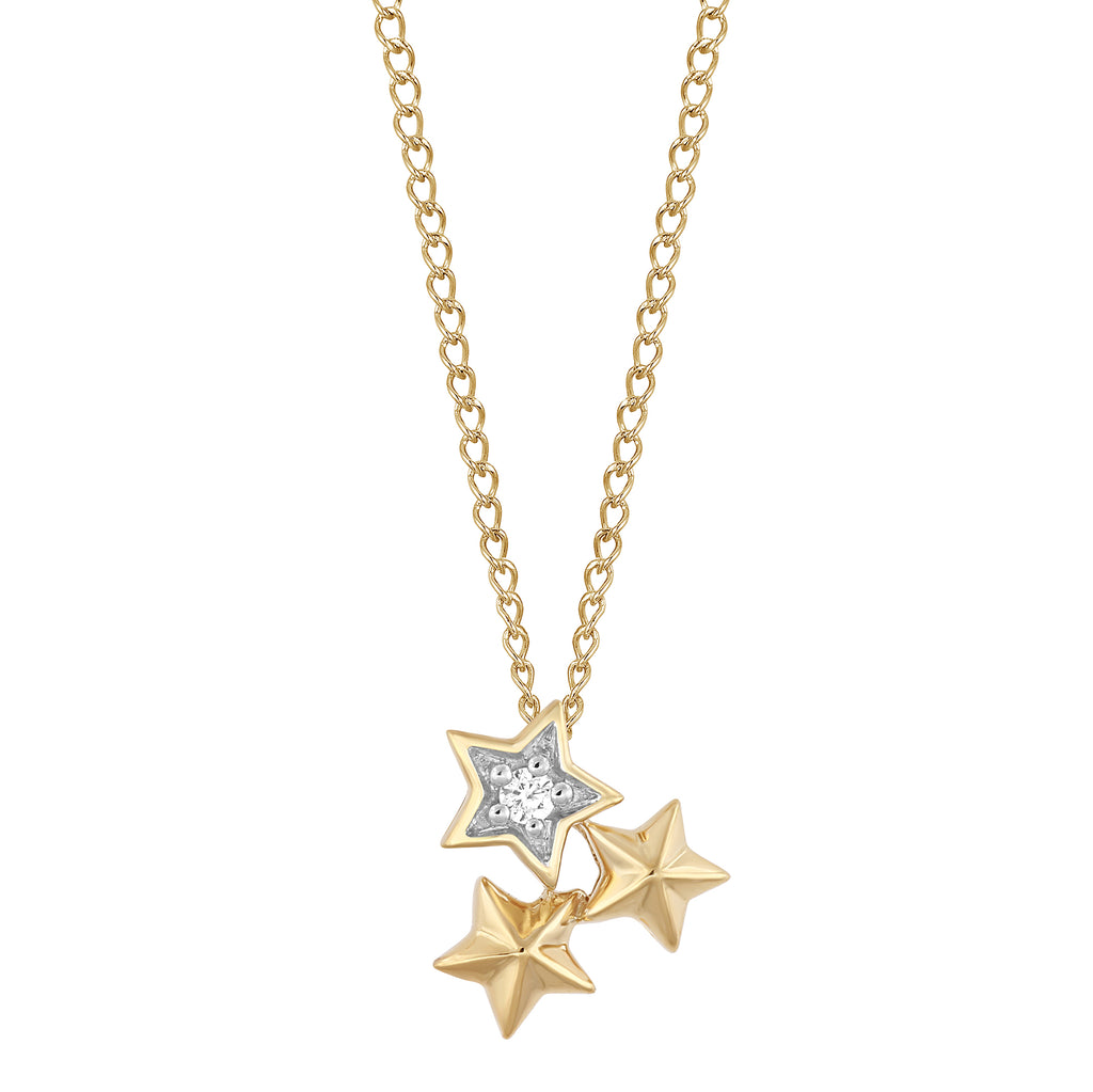 Tinker Bell Star Pendant with Diamonds