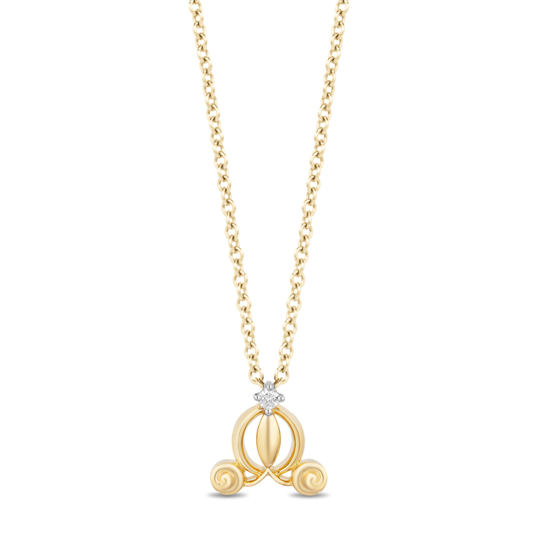 Cinderella Carriage Pendant with Diamonds