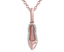 Load image into Gallery viewer, Cinderella Slipper Pendant with 1/20 cttw Diamonds
