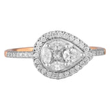 Iced Pear Diamond Ring