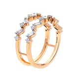 Scatter Waltz Undulate Diamond Ring